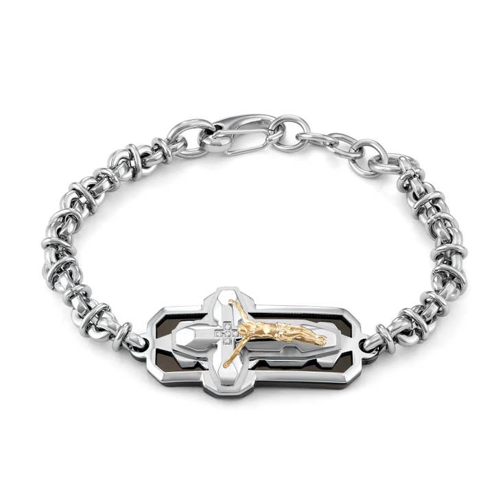 Strata Cross Bracelet for wholesale by Black&Blue