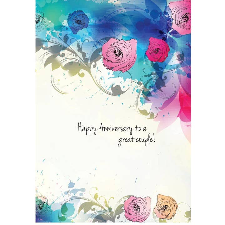 Anniversary "great couple" Wordy Bird greeting card for wholesale by Wordy Bird Cards