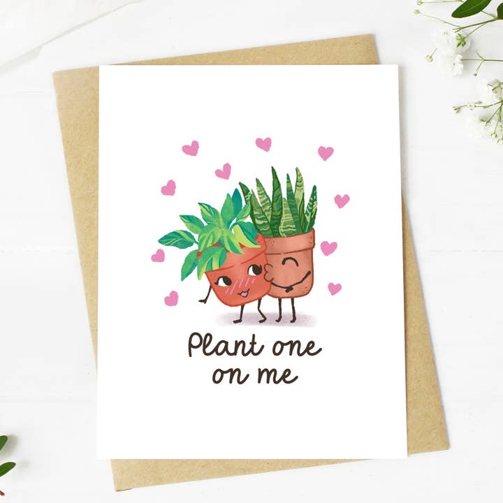 Big Moods - Wholesale Valentine's Day Card - "Plant One On Me" Valentine's Day Greeting Card3