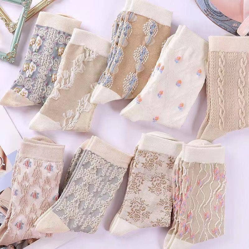 Sweetkama - Wholesale Socks - Women's - Ladies Multi Color Cotton Daily Socks SKASC41602