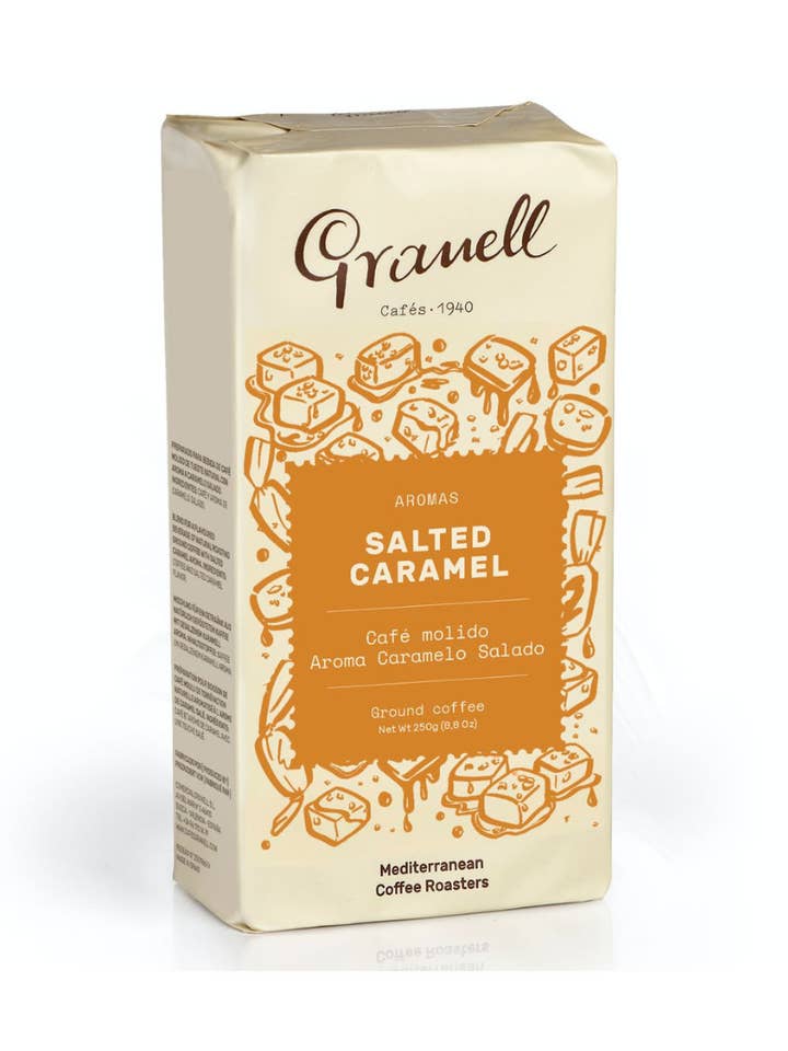 Gezouten karamel gemalen koffie voor wholesale door Cafes Granell