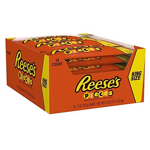 Shop The King - Wholesale Chocolate Covered Sweets - REESE'S Pieces Peanut Butter Candy (Pack of 18)