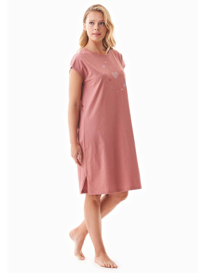 ORGANICATION - Wholesale Nightgown - Women's - DANVEER | Nachthemd aus Bio-Baumwolle mit Print3