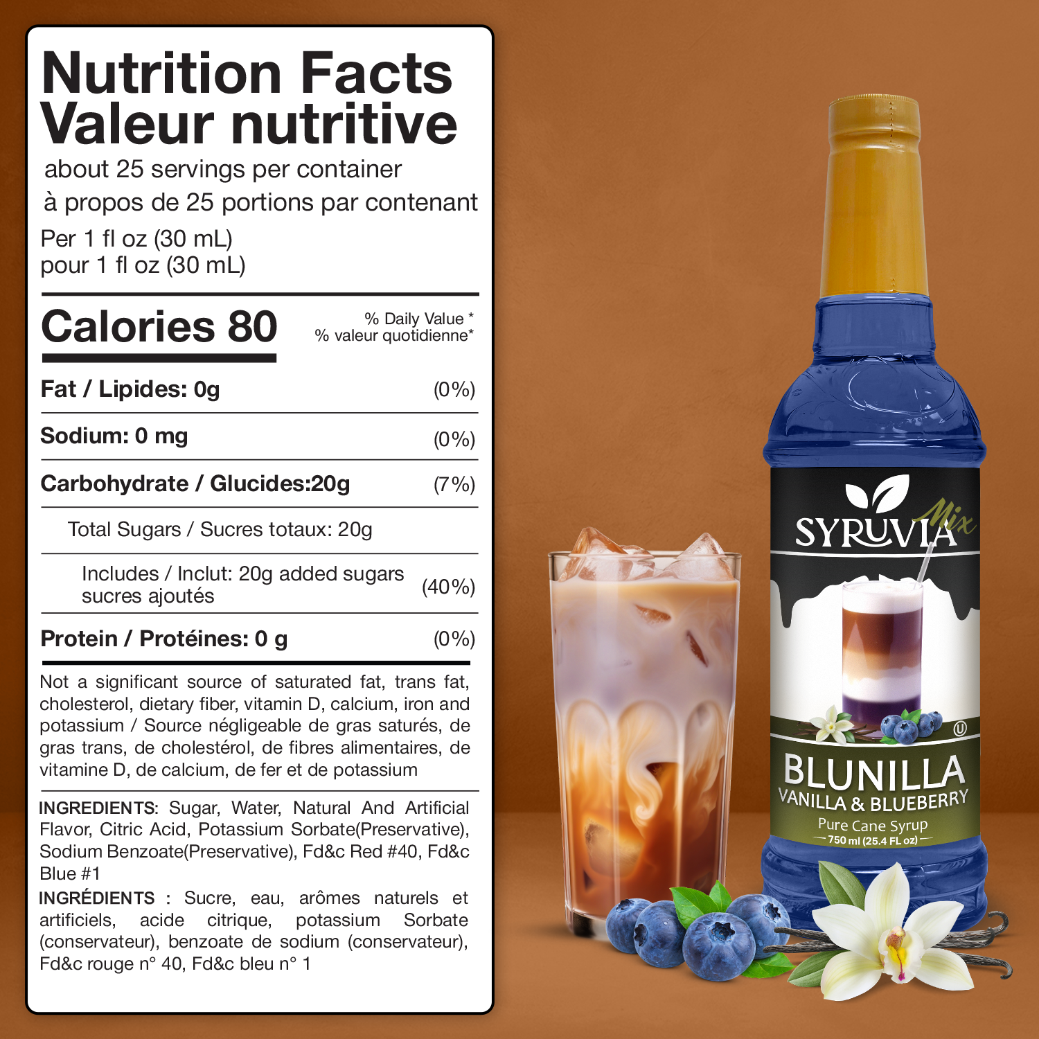Syruvia - Wholesale Flavored Syrup - BLUNILLA Syrup Vanilla Blueberry2