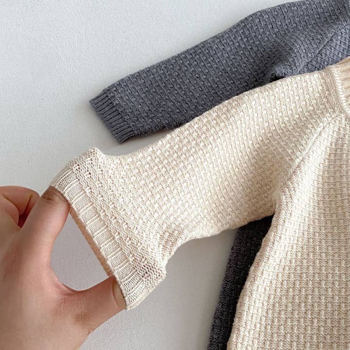 Little Trendy - Wholesale Jumpsuit - Baby - Baby raglan knitted warm romper jumpsuit7