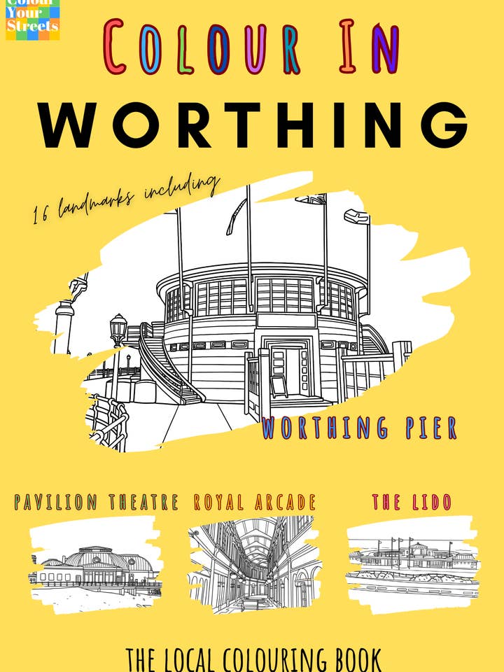Worthing Colouring Book (A4) for wholesale by Colour Your Streets