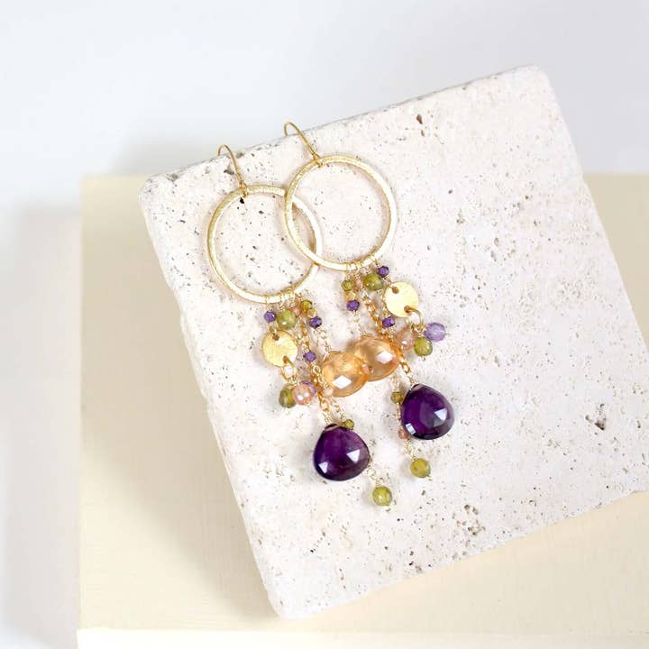 Ametyst & Citrin Ammil Øreringe for engroshandel hos Parken Jewelry