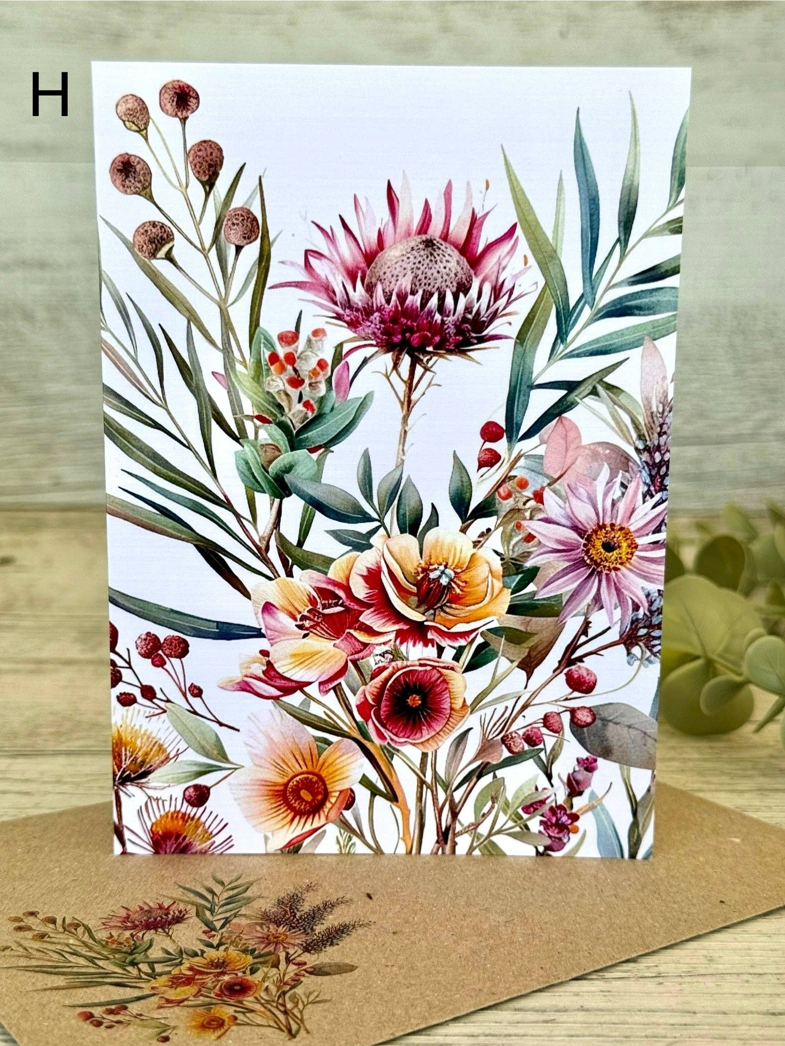 Scattered Seed Co - Wholesale Everyday greeting card - AUSTRALIAN FLORALS greeting card - Card H1