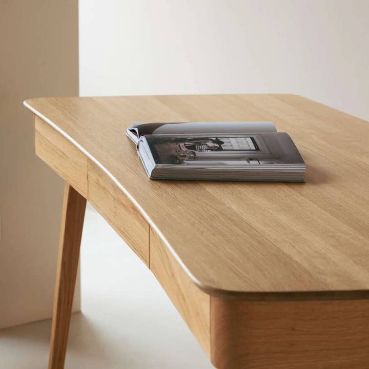 Apollo Schreibtisch - Eichenholz, Natur für den Großhandel von Sternzeit Design