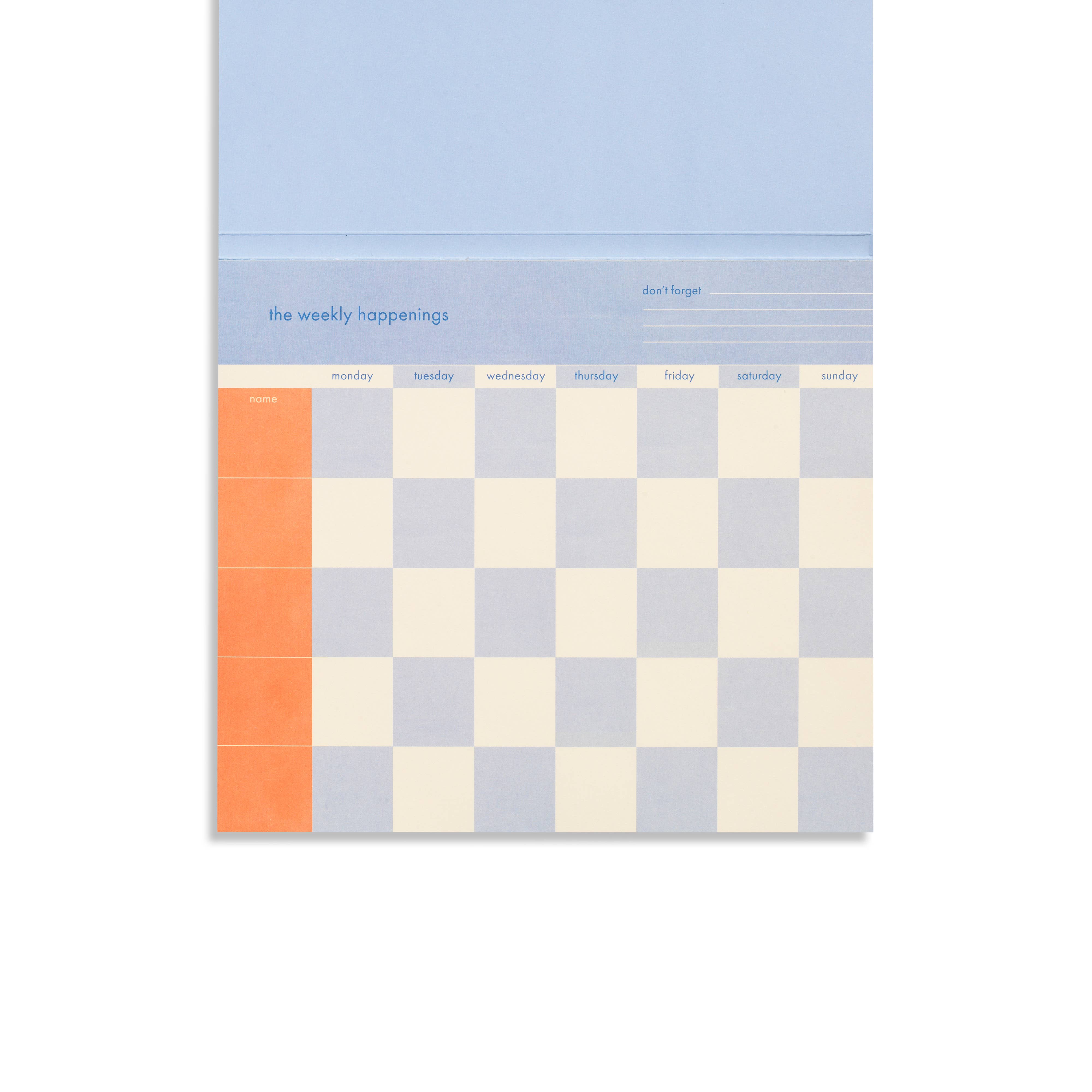 Papier - Wholesale Notepad - Weekly Happenings Undated List Pad2