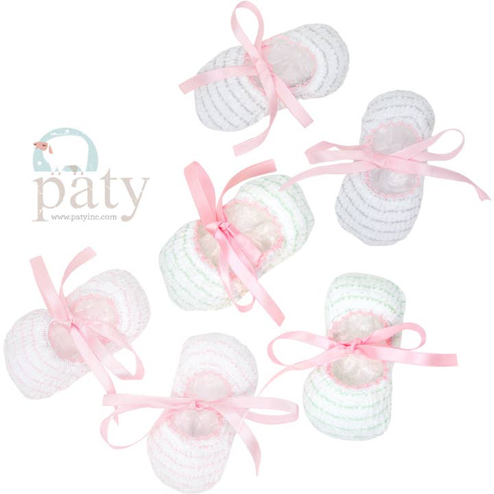 Paty Knit Pinstripe Slippers #356 for wholesale by Paty