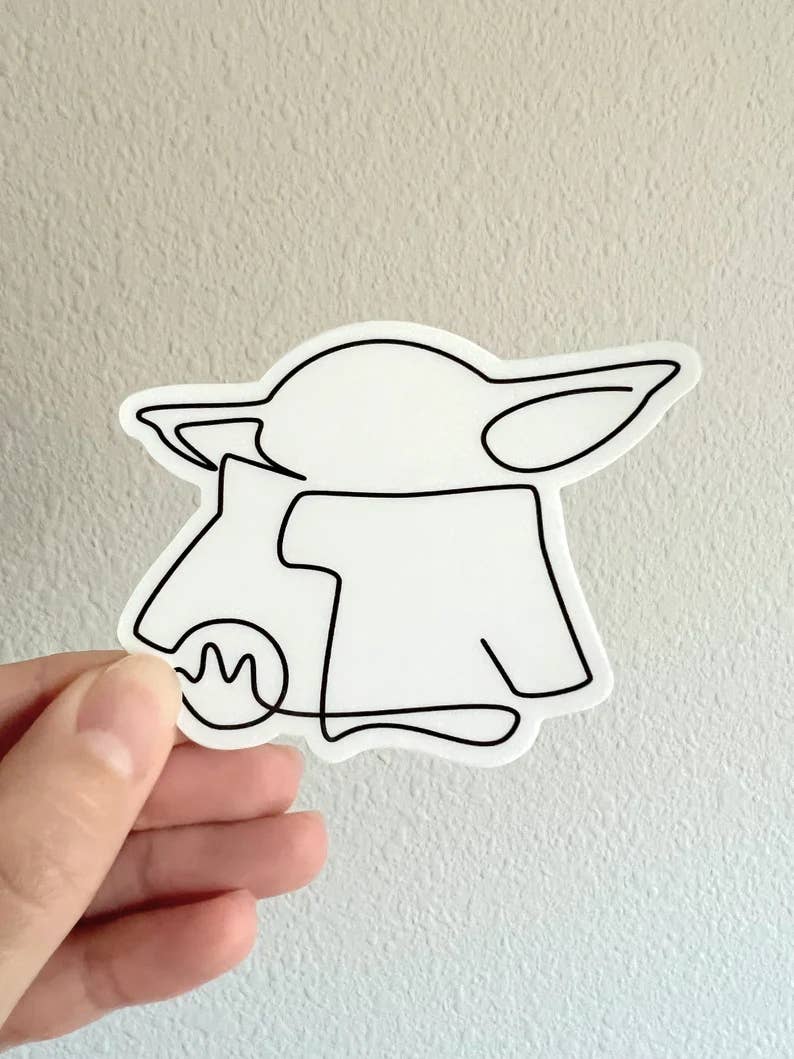 LeMinimal - Wholesale Sticker - Baby Yoda Grogu Star Wars Sticker | Star Wars Sticker Decal
