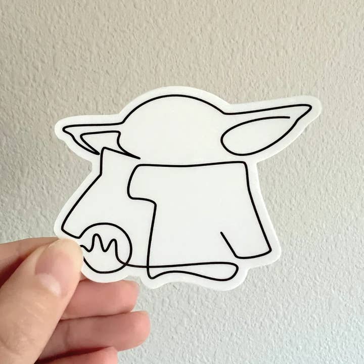 Baby Yoda Grogu Star Wars Sticker | Star Wars Sticker Decal for wholesale by LeMinimal