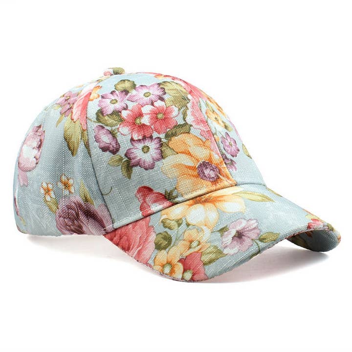 ACCITY - Wholesale Baseball Cap - Women's - Breathable Floral Sun Hat Sweat-Baseball Cap_CWAH0955