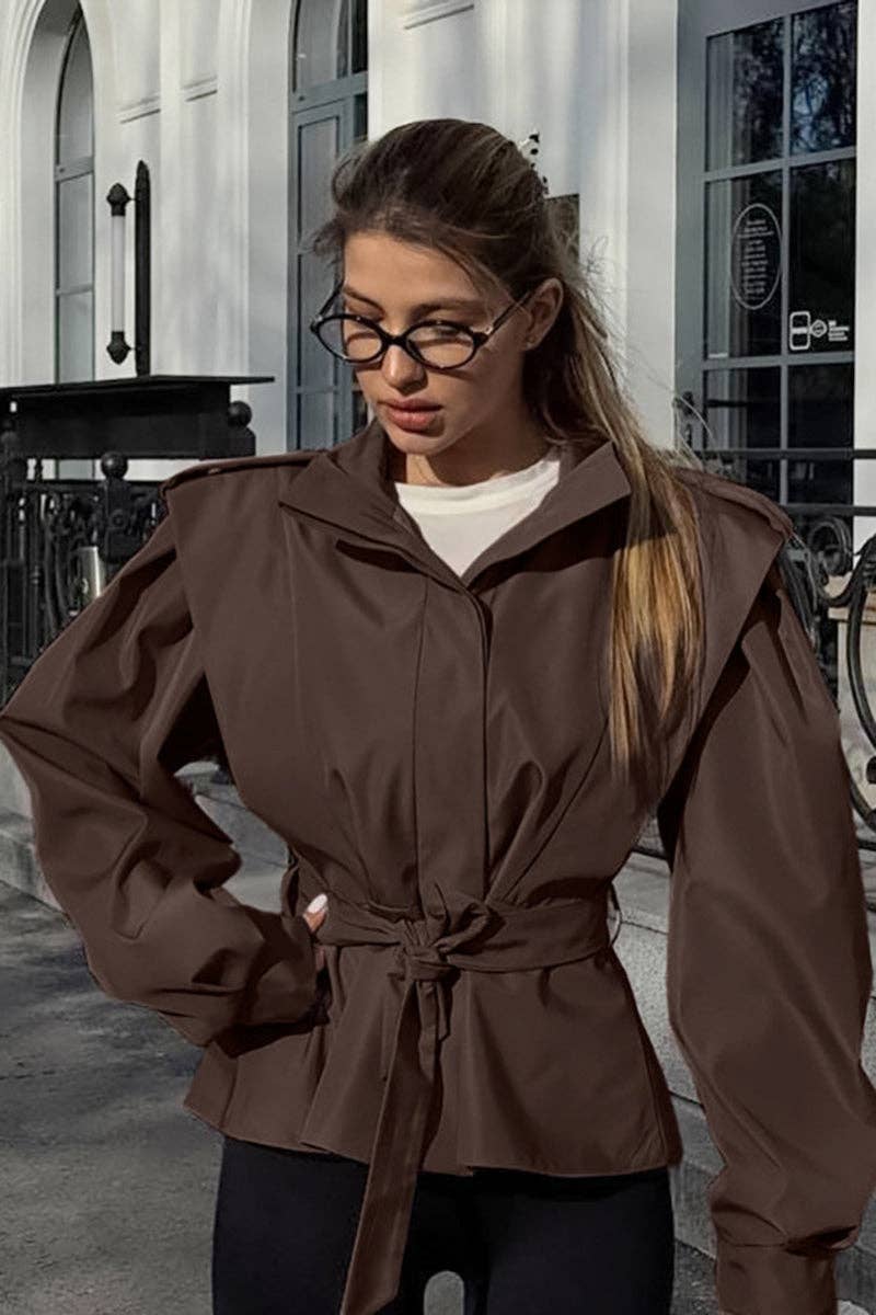 Mccolin - Wholesale Blazer - Women's - Elegant Belted Blazer Jacket2