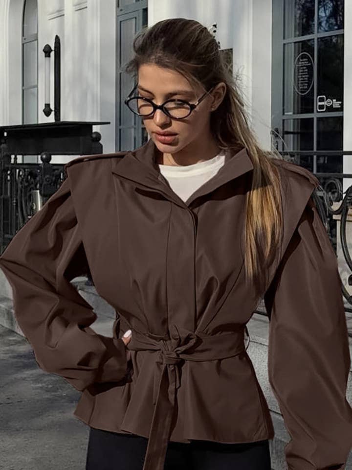 Mccolin - Wholesale Blazer - Women's - Elegant Belted Blazer Jacket2