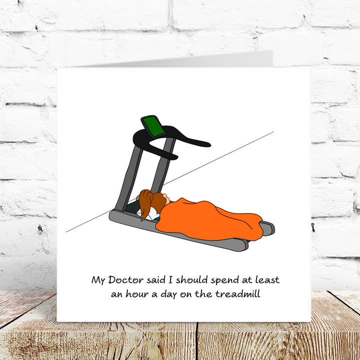 Swizzoo Cards - Venta al por mayor Tarjetas de cumpleaños - Divertida tarjeta de cumpleaños, cinta de correr para gimnasio, pilates, yoga, fitness, mamá, novia, mujer, novia, tarjeta para el Día de la Madre, divertida, divertida1