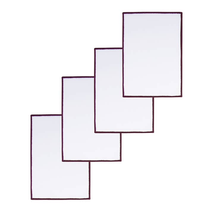 Tovagliolo da cocktail Essential (set di 4) rosso per la vendita all'ingrosso da parte di The Lino