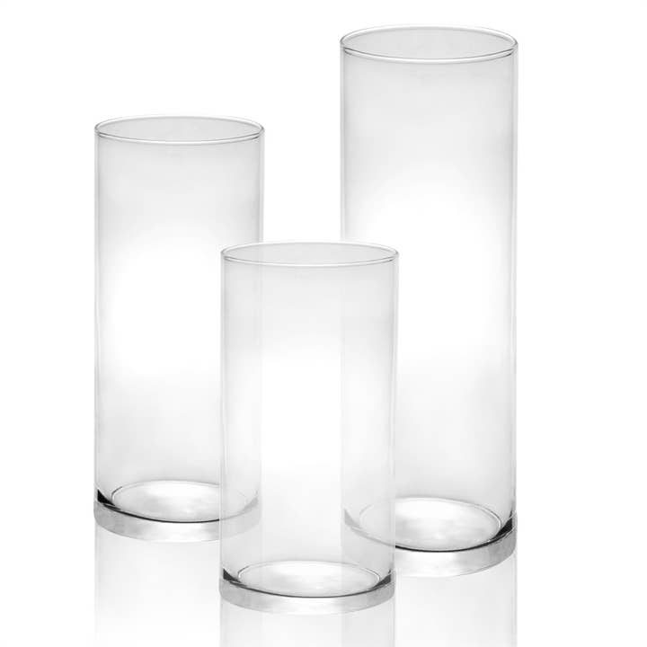 Glass Candle Cylinders - Set of 3 | M&W for wholesale by Maison & White