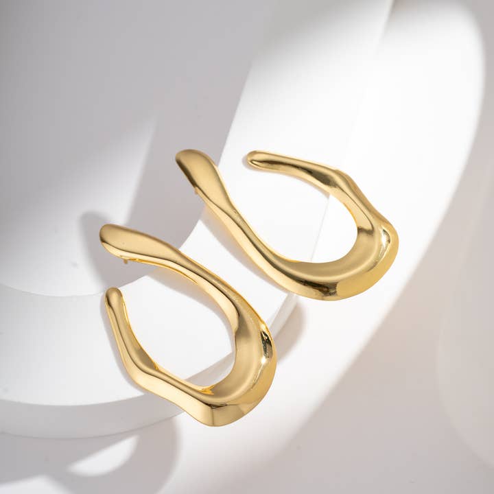 COSMOS - Wholesale Dangle earrings - Modern Metal Sculpture Earrings In Steel4