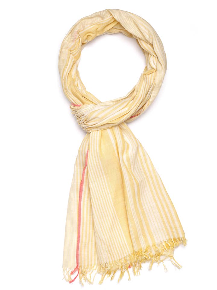 Popscicle Stripes - Yellow for wholesale by Indigo Handloom