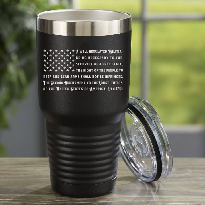 Old Southern Brass – wholesale Isolerade dryckesvaror – 2: a ändringen amerikanska flaggan - rostfritt stål Tumbler1