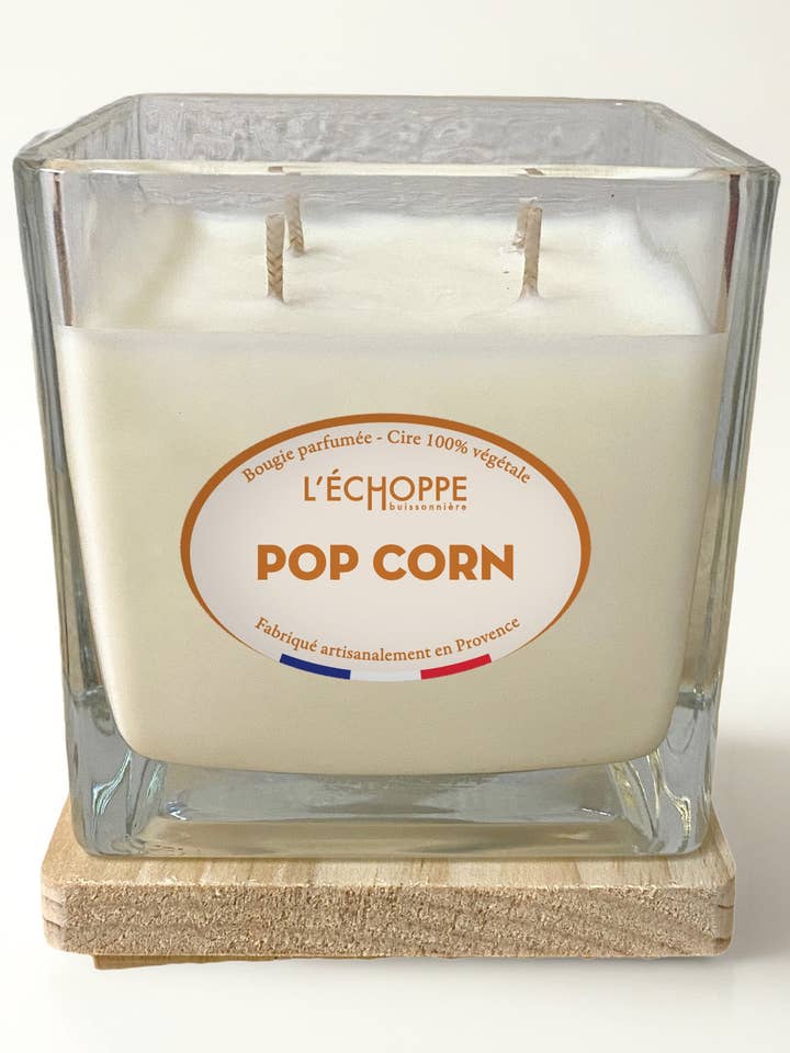 Popcorn - Scented candle 400g for wholesale by L'Échoppe Buissonnière