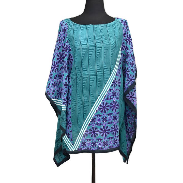 Poncho - Teal voor wholesale door Harshita's Designs