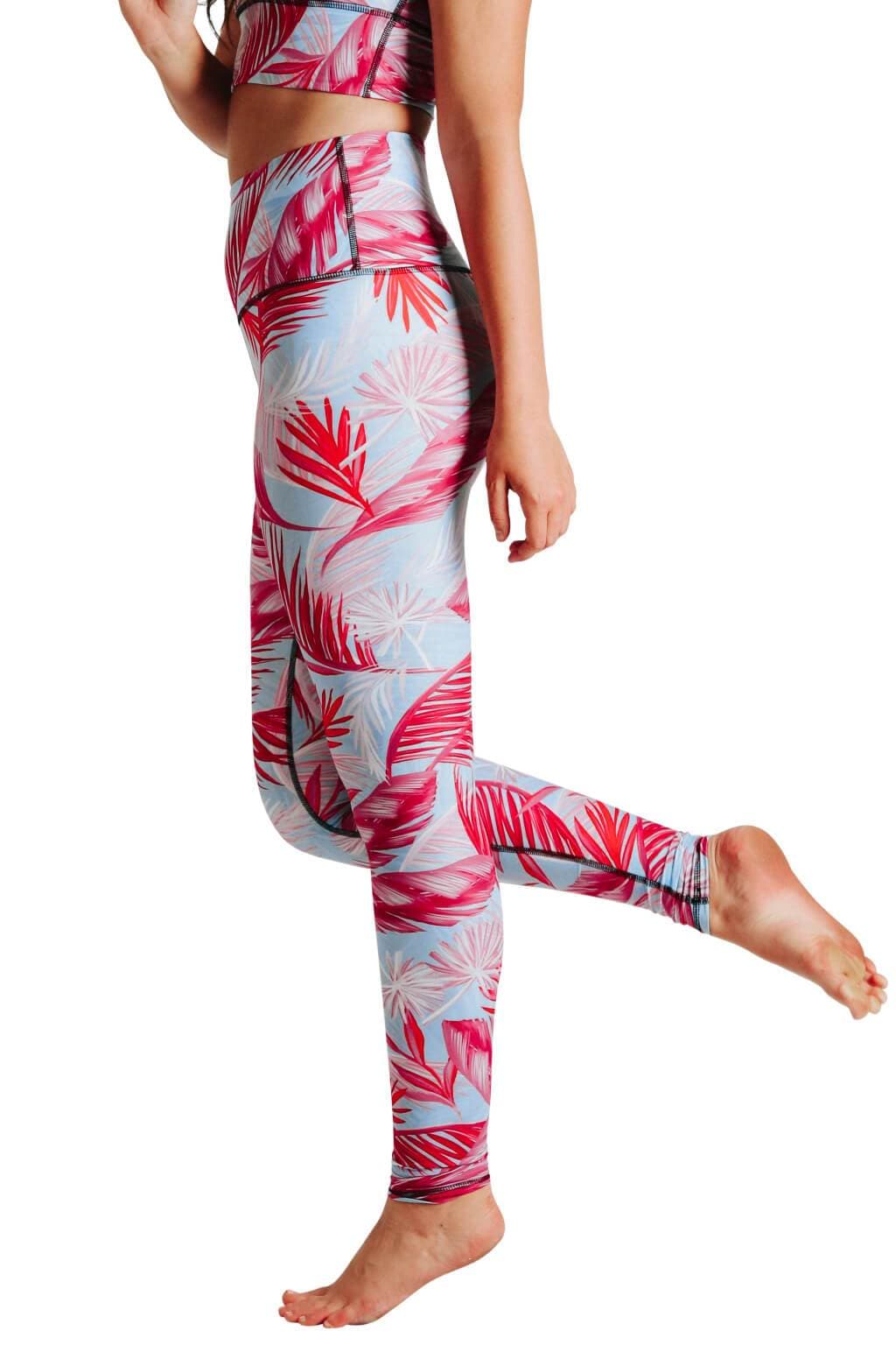 Yoga Democracy - Wholesale Athletic/Lounge Leggings - Women's - Hot Tropic Printed Yoga Leggings3