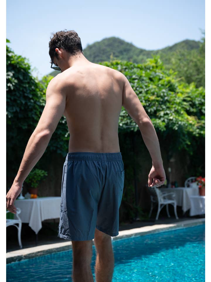 Islandhaze - Wholesale Swim Shorts - Men's - 6'' Inch Men's Solid new texture shorts-Oman5