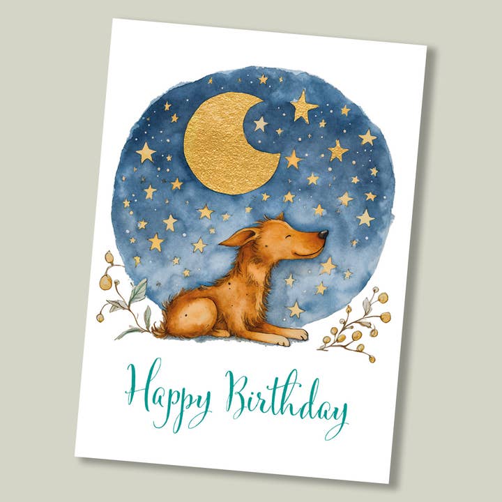 Tarjeta de feliz cumpleaños, Sleepy Dog 2 para venta al por mayor de Footle Publishing