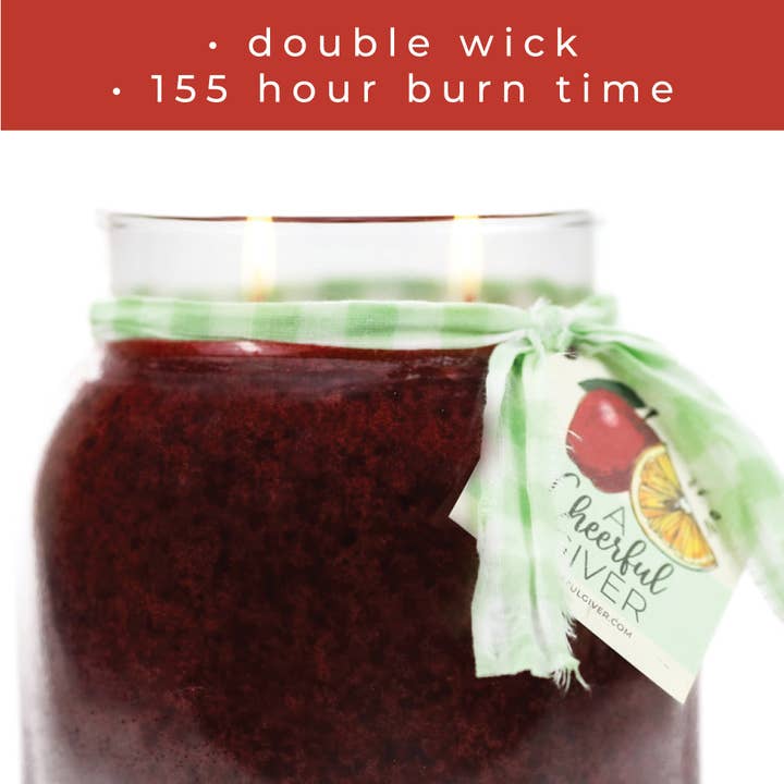 A Cheerful Giver - Wholesale Jar/Filled Candle - KOTL Papa Candle (34oz.) – Juicy Apple