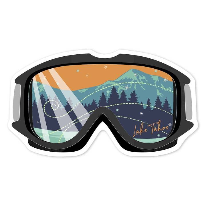 Gafas de nieve STICKER Lake Tahoe, Nevada para venta al por mayor de Lantern Press