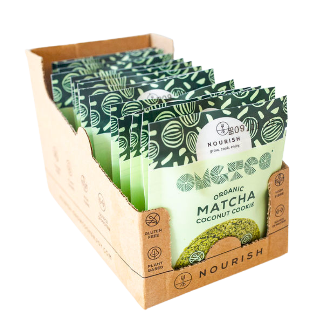 Nourish - Wholesale Cookie - Organic Matcha Coconut Cookie single serve 20g SRP of 141