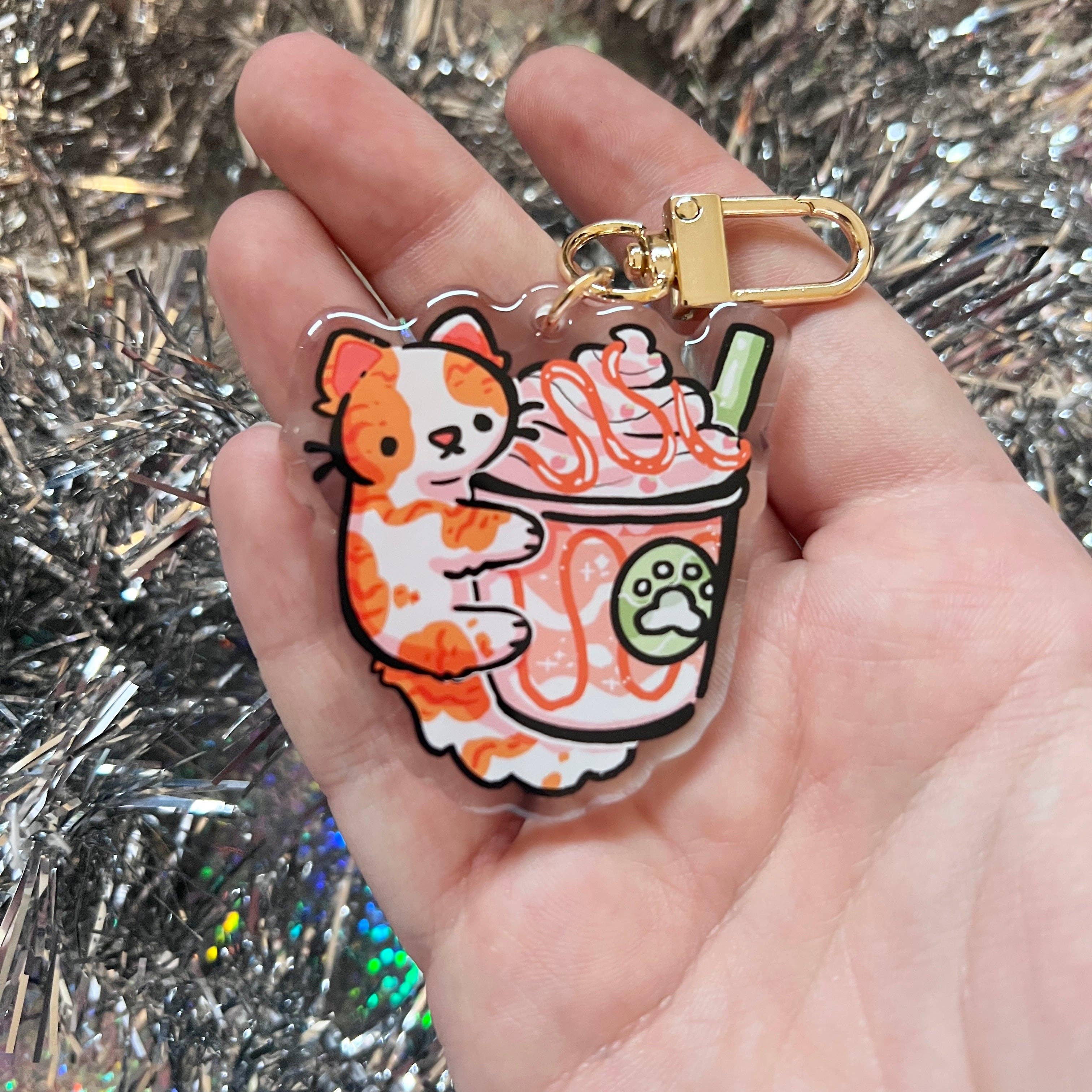 Woolblossom - Wholesale Keychain - Women's - Kitty Frappe ~ Acrylic Charms17