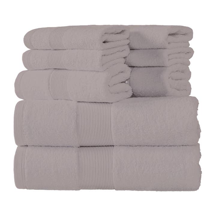 Fabstyles - Wholesale Towel Set - Fabstyles 8 Piece 600 GSM Zero Twist Cotton Towel Set