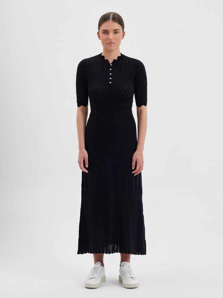 POINTELLE WOOL DRESS for wholesale by Iris & Wool