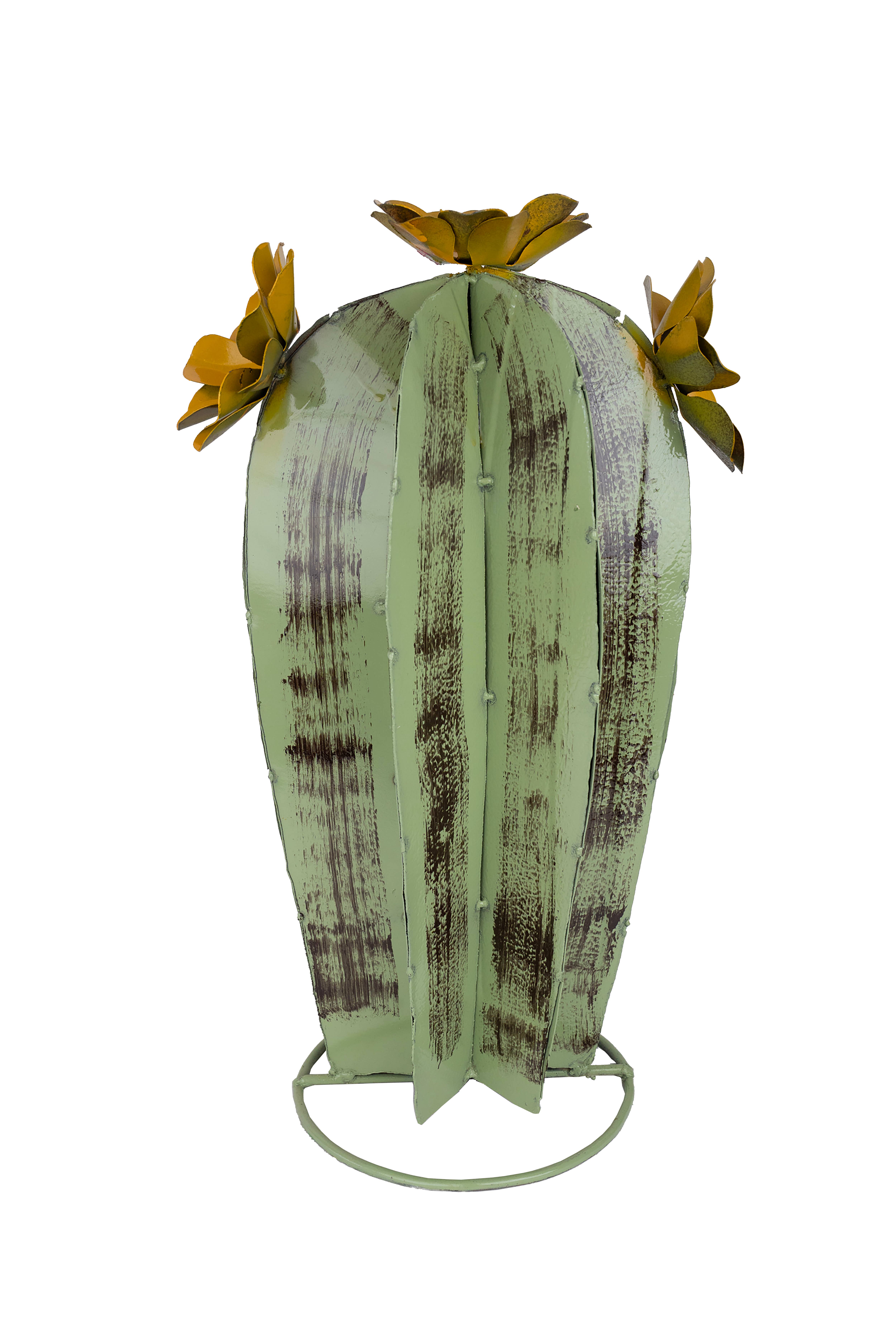 My Amigos Imports - Venta al por mayor Adornos/decoración de exteriores - Decoración Yuma Metal con diseño de cactus, jardín, desierto, tres tamaños, verde, en oferta9