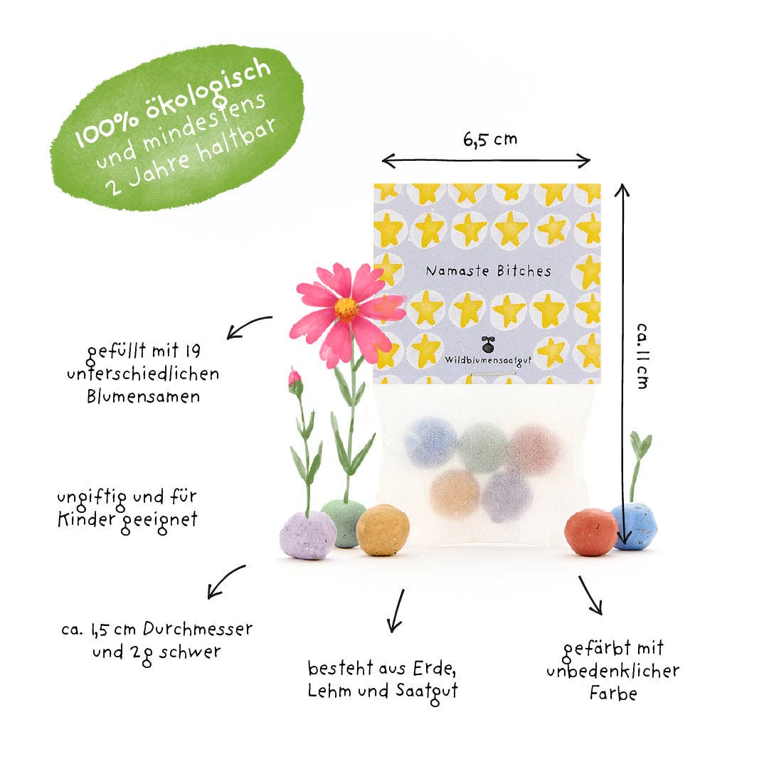 TDJ Stadtgärtner GmbH - Wholesale Plant Seeds - 5 flower marbles in the bag "Namaste Bitches"3