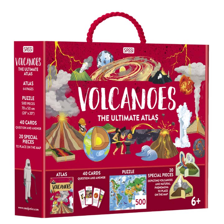 Sassi The Ultimate Atlas and Puzzle Set - Volcanoes, 500 pcs for wholesale by Axis Toys & Gifts