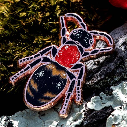 Large Velvet Ant Enamel Pin for wholesale by The Roving House