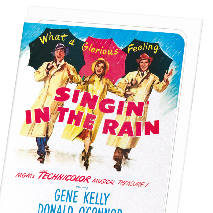 Ezen Trade – wholesale Everyday greeting card – SINGING IN THE RAIN (1952): Vintage Greeting Card2