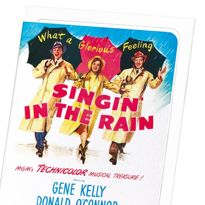 Ezen Trade – wholesale Everyday greeting card – SINGING IN THE RAIN (1952): Vintage Greeting Card2