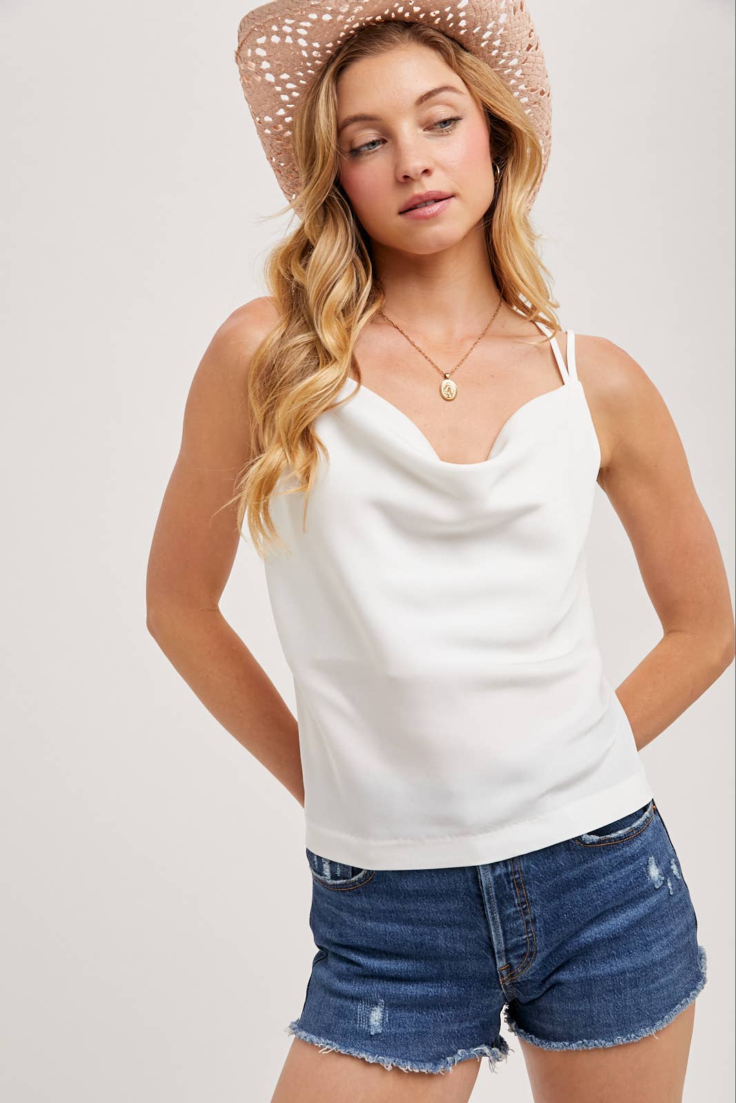 Bluivy – wholesale Camisole – Women′s – SILKY COWL NECK CAMI10