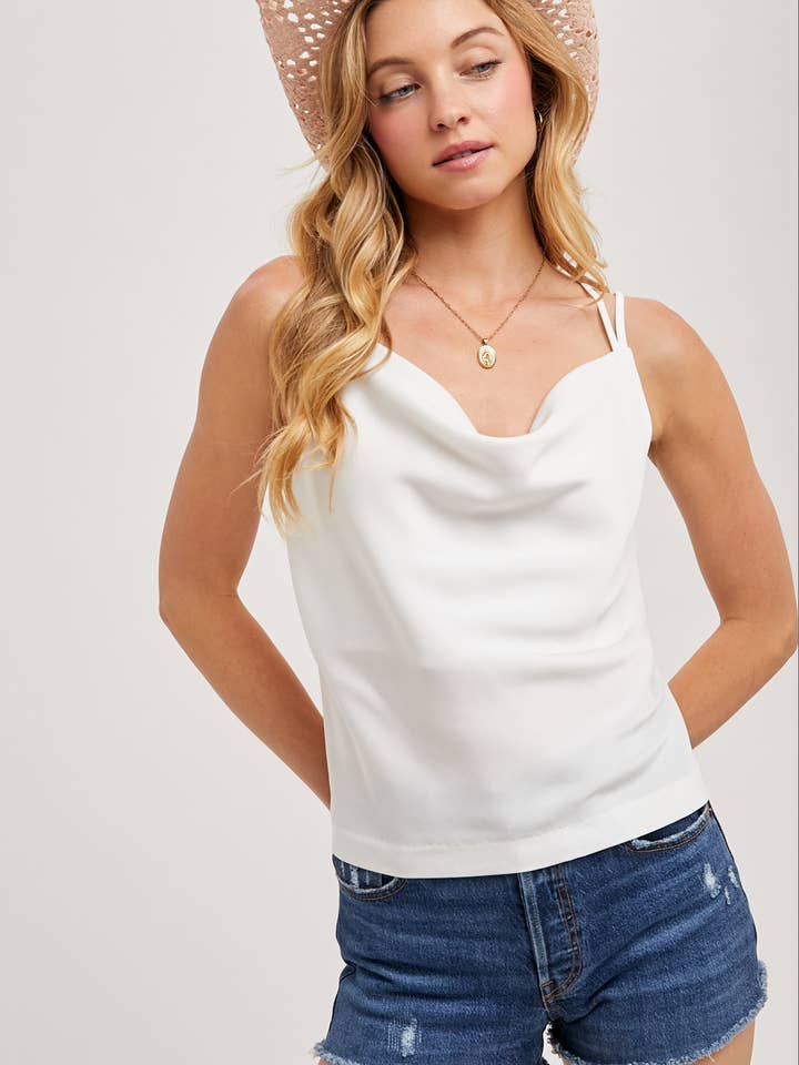 Bluivy – wholesale Camisole – Women′s – SILKY COWL NECK CAMI10