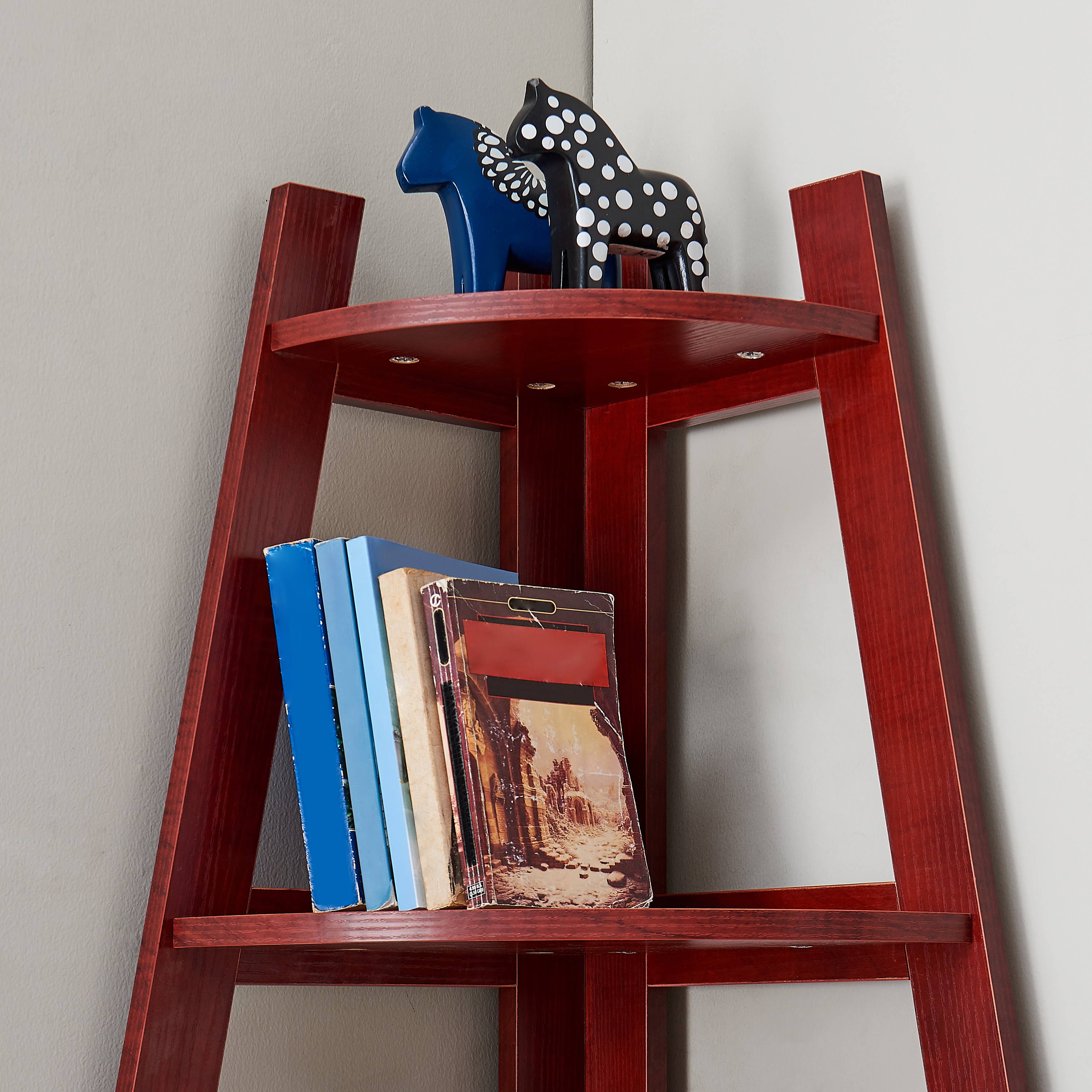 Danya B - Wholesale Bookcase - Five Tier Corner Ladder Display Bookshelf9
