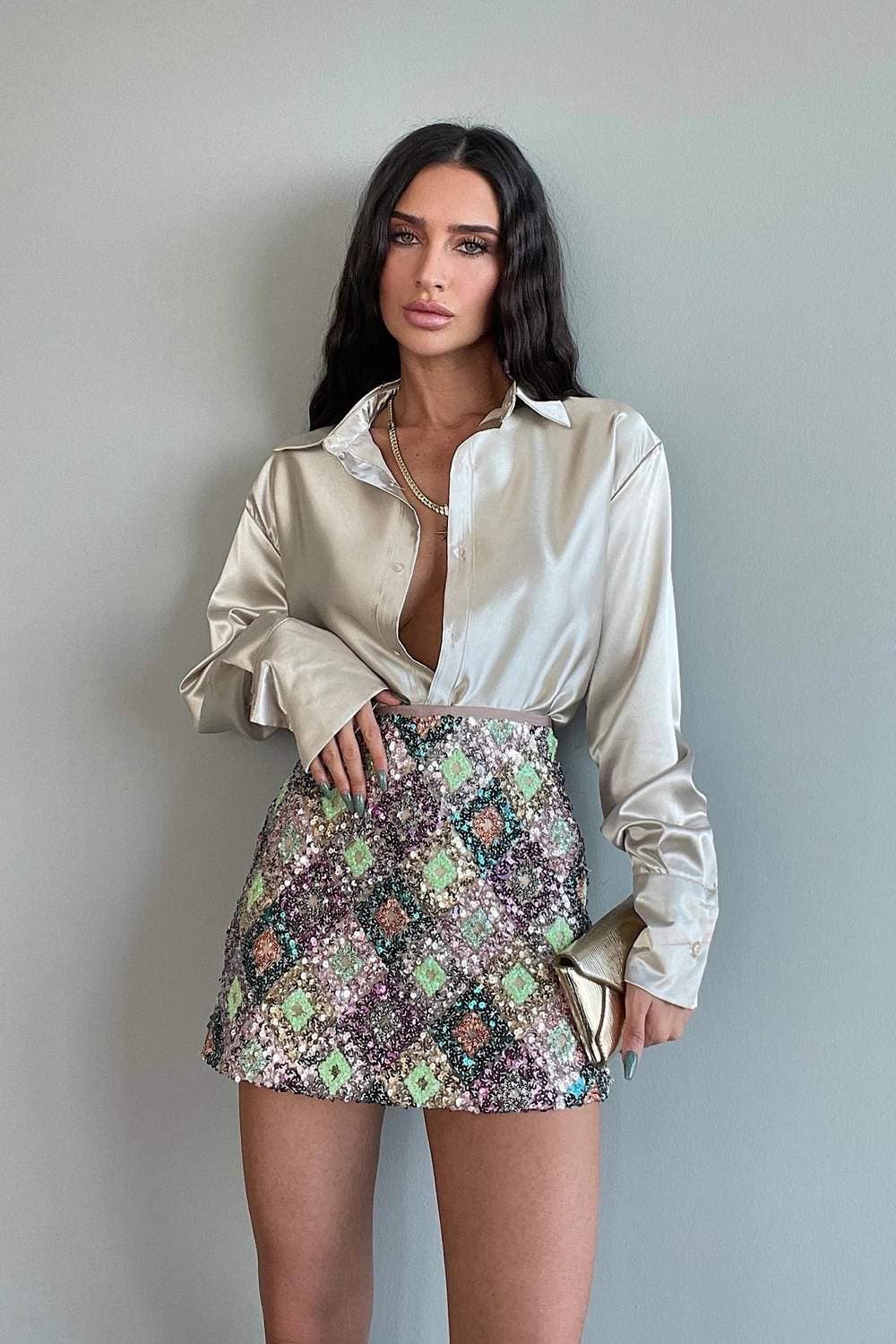 Queen Fashion – wholesale Blus - Dam – Slag långärmad lös temperament knappskjorta6