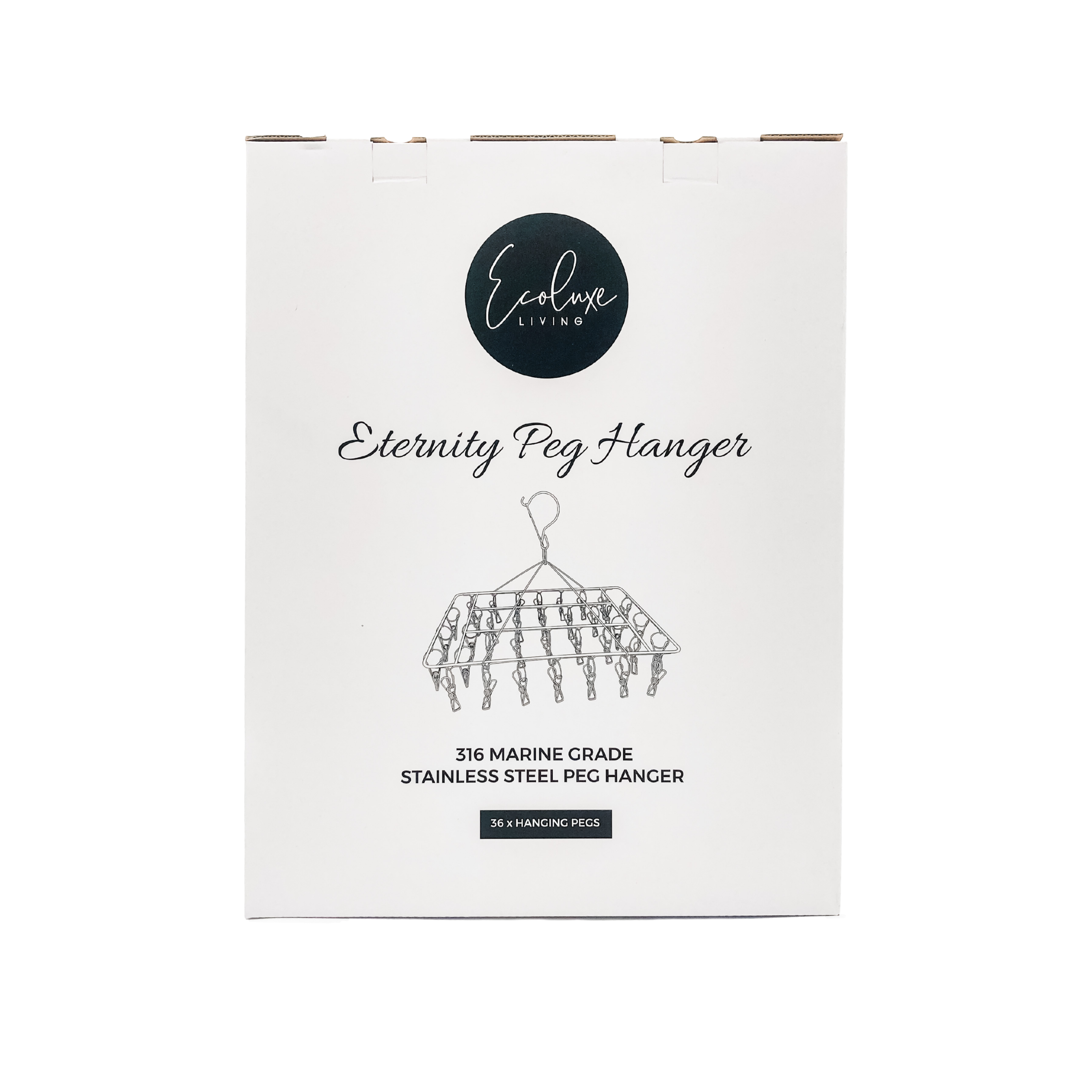 EcoLuxe Living - Wholesale Clothes hangers - Silver Marine Grade Stainless Peg Hanger (100% Rust Proof)4