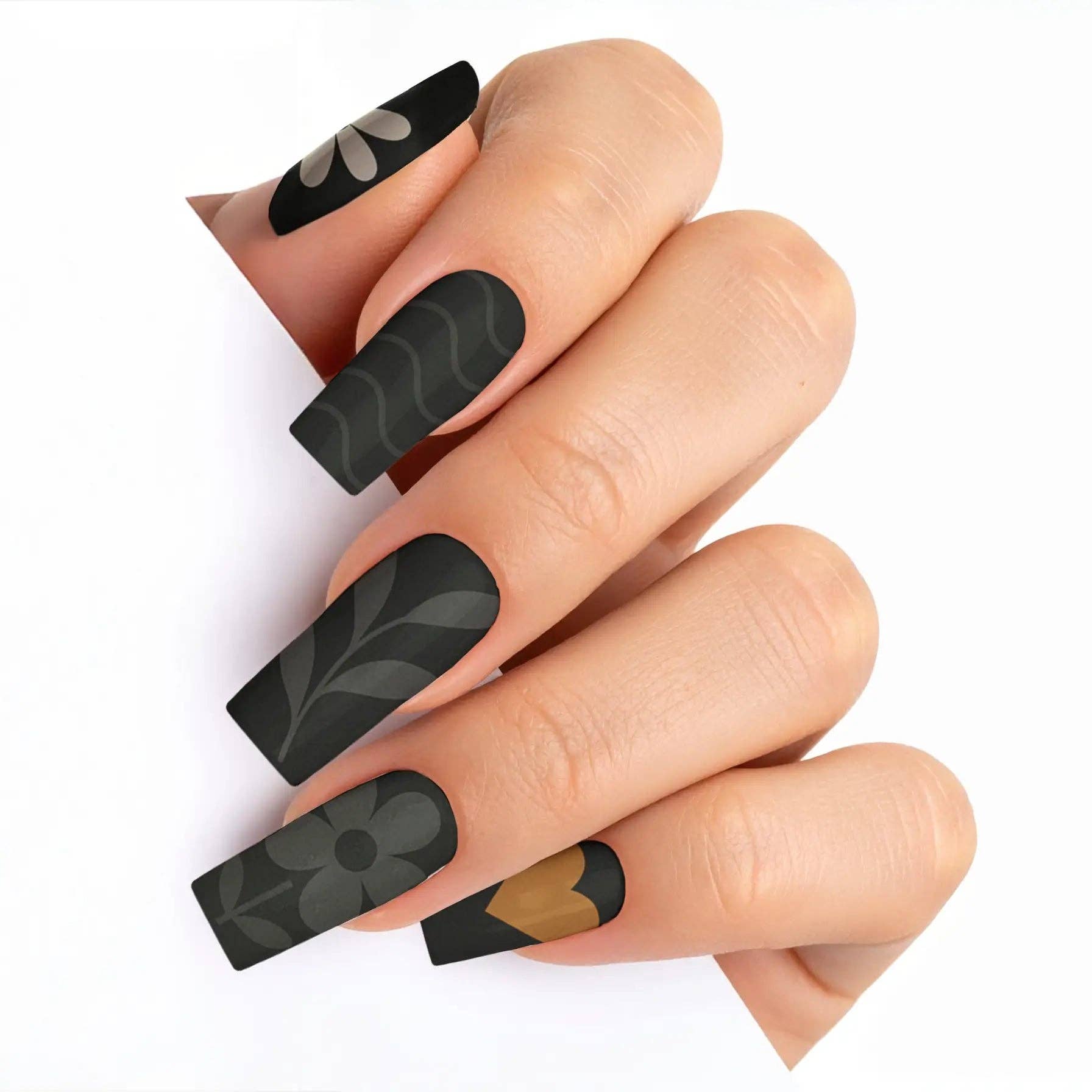 FYNE BODY - Wholesale Press-on/fake nails - Midnight Sunbeam Black Summer Press-On Nails45