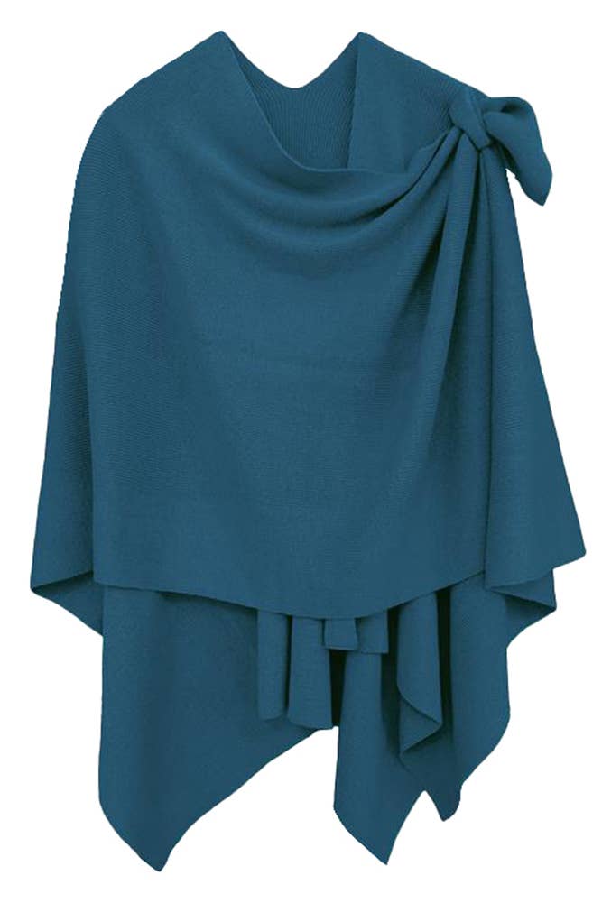 Hana - Venta al por mayor Poncho - Mujer - Ruana sólida con correa para el hombro75